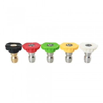 5pcs/Set 1/4 Quick Connector Car Washing Nozzles Metal Jet Lance Nozzle High Pressure Washer Spray Nozzle