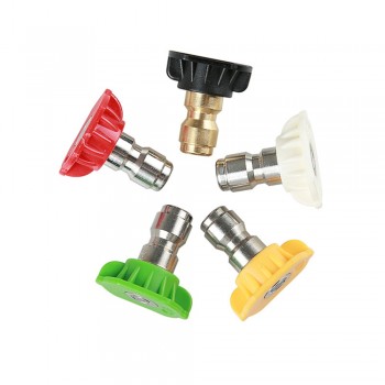 5pcs/Set 1/4 Quick Connector Car Washing Nozzles Metal Jet Lance Nozzle High Pressure Washer Spray Nozzle