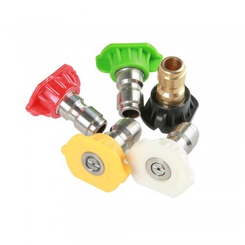 5pcs/Set 1/4 Quick Connector Car Washing Nozzles Metal Jet Lance Nozzle High Pressure Washer Spray Nozzle