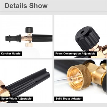 High Pressure 1L Soap Foam Generator Foamer Sprayer Car Foam Gun Weapon Snow Foam Lance for K2 K3 K4 K5 K6 K7 Car Washer
