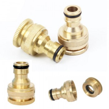 1pc Brass Hose Quick Connect Garden Hose Tap Connector 1/ 2 Inch To 3/ 4 Inch Brass Hose Pipe Fittings Water Hose Faucet Adapter