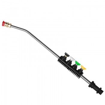 High Pressure Car Wash Gun Jet Lance For Karcher K Series With 5 Nozzle Tips Adjustable Angle Sprayer Curved Rod Washer
