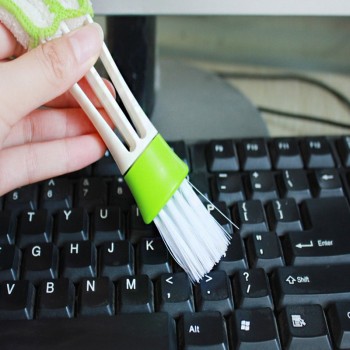 New Portable Double Ended Car Interior Air Vent Outlet Slit Cleaner Brush Instrumentation Dusting Blinds Keyboard Cleaning Tool