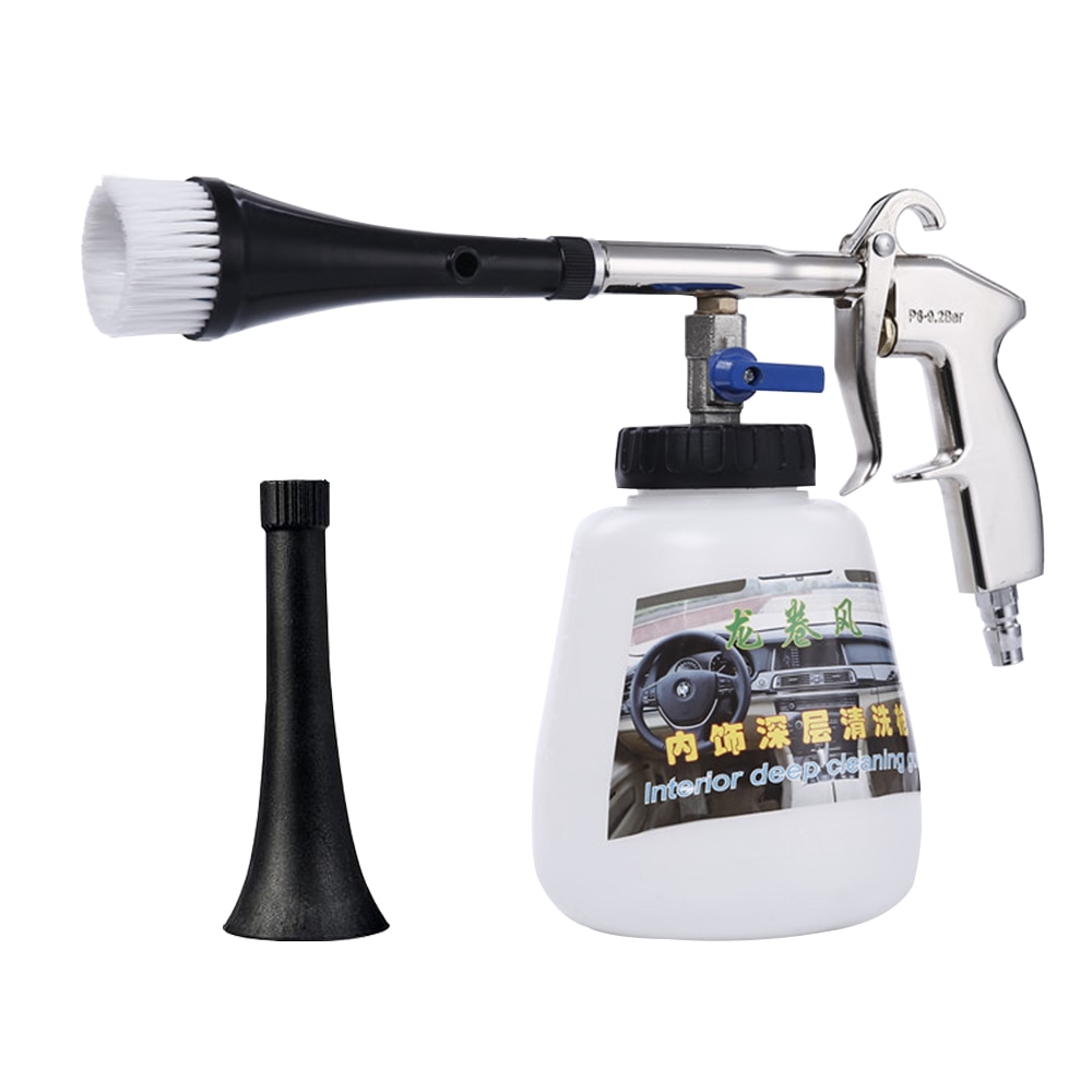 Car Wash Cleaning Gun for Tornador High Pressure Interior Deep Cleaning Gun For Cockpit Care With Brush Air Operated