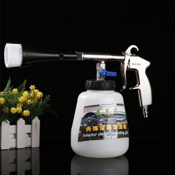 Car Wash Cleaning Gun for Tornador High Pressure Interior Deep Cleaning Gun For Cockpit Care With Brush Air Operated