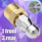 M22 F14 1 Front 3 Rear High Pressure Washer Drain Cleaning Pipe Dredge Nozzle