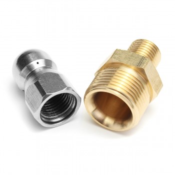 M22 F14 1 Front 3 Rear High Pressure Washer Drain Cleaning Pipe Dredge Nozzle