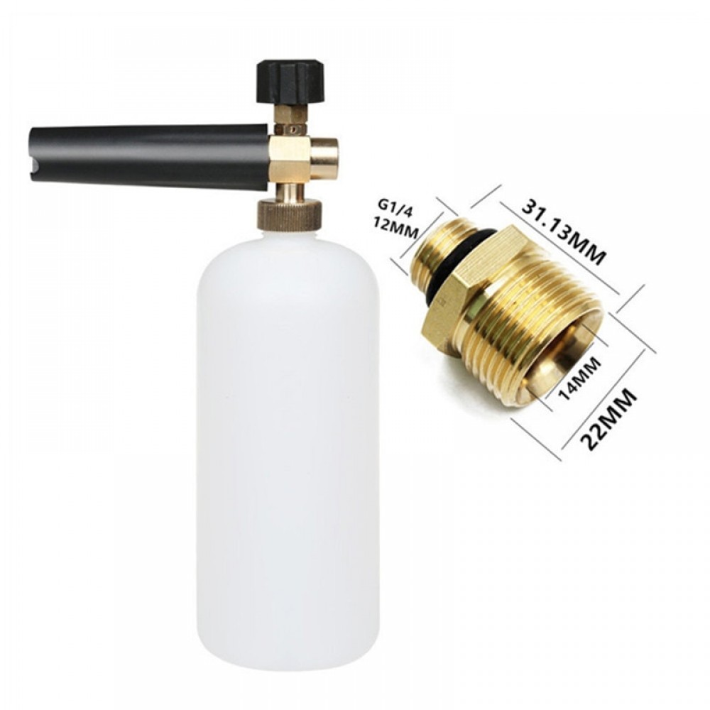 High Quality Snow Foam Lance with M22 Male Thread Adapter Connection For Himore And Others Soap Foamer Pure Copper