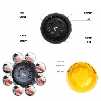 AuMoHall Foam Water Gun High Pressure 3 Grade Nozzle Jet Car Washing Sprayer Cleaning Tool