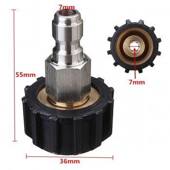 High Pressure Washer Foam Lance Male Adapter Connect 14mm M22 X 1/4