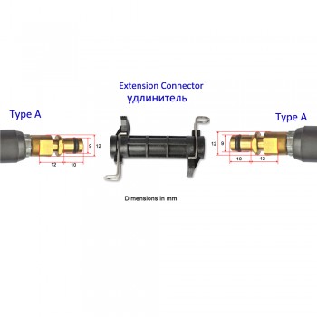 Hose Extension Connector for Karcher K-Series High Pressure Washer Water Cleaning Hose