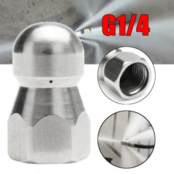 G1/4 1 Front 3 Rear High Pressure Wash Drain Nozzle Pipe Dredge Cleaning Nozzle