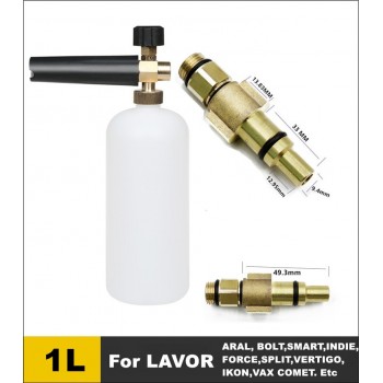 1L / 750ML Snow Foam Lance For LAVOR High Pressure Car Washer Soap Foamer Generator Maker Sprayer With Adjustable Nozzle