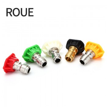 ROUE Real 1/4 Stainless Steel 4000 Psi Quick Connect High Pressure Spray Tip 0 15 25 40 65  Degree Nozzle 4.0 Orifice Size