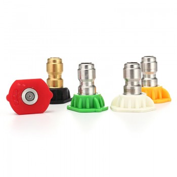 ROUE Real 1/4 Stainless Steel 4000 Psi Quick Connect High Pressure Spray Tip 0 15 25 40 65  Degree Nozzle 4.0 Orifice Size