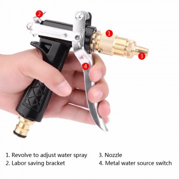 High Pressure Brass Car Washing Gun Cleaning Garden Watering Water Gun Sprayer