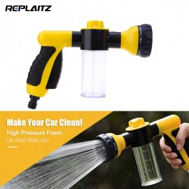 Adjustable Car Water Gun Snow Foam Lance High Pressure Car Garden Wash Eight Spray Settings Spray Patterns Car Washer Gun
