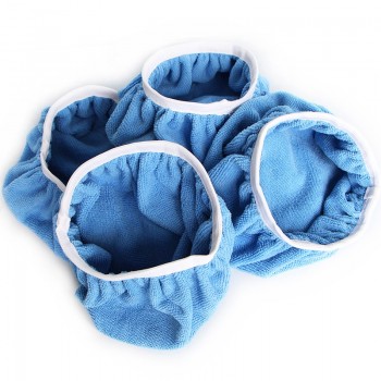 2 Pcs Car Buffing Polisher Pads Microfiber Bonnet Car Polisher Buffer Pad Cover for Car Paint Care Waxing Polishing Set 3 Sizes