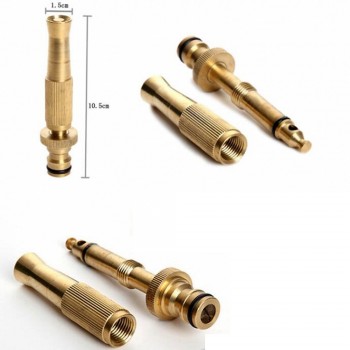 OPQR Ultimate Solid Brass Heavy Duty Adjustable Twist Hose Nozzle and Bonus Jet Sweeper Nozzle