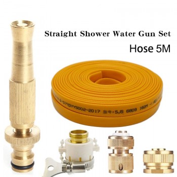 OPQR Ultimate Solid Brass Heavy Duty Adjustable Twist Hose Nozzle and Bonus Jet Sweeper Nozzle