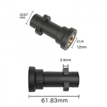 High Pressure Car Washer Snow Foam Lance Adapter for Karcher K2-K7 Series Metal+ Plastic Black Foam Lance Adapter