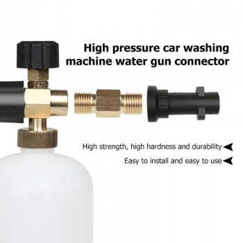 High Pressure Car Washer Snow Foam Lance Adapter for Karcher K2-K7 Series Metal+ Plastic Black Foam Lance Adapter