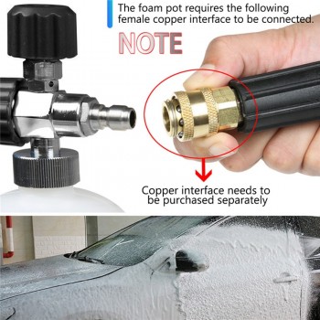 1L 1000ml 1/4inch Car Washing Foam Pot Auto Cleaning Washing Snow Foamer Lance Adjustable Water for Gun High Pressure Washer