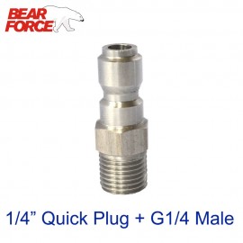 High Pressure Washer Car Washer Snow Foam Lance Foam Nozzle Adapter Connector 1/4 Quick Release Plug Fitting + G1/4 Male