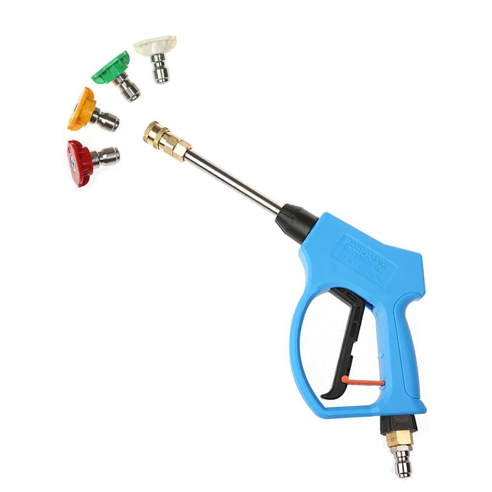 High Pressure Car Wash Spray Nozzle Gun with 3/8 Quick Connector Nozzle Spray Jet Replacement Water Spray Gun