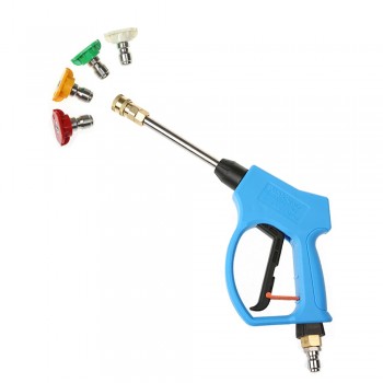 High Pressure Car Wash Spray Nozzle Gun with 3/8 Quick Connector Nozzle Spray Jet Replacement Water Spray Gun