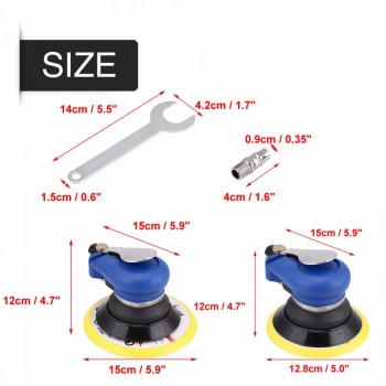 5 inch/6 inch 9000RPM 150PSI Round Air Palm Random Orbital Sander Pneumatic Polisher Hand Sanding Tool Car sanding machine