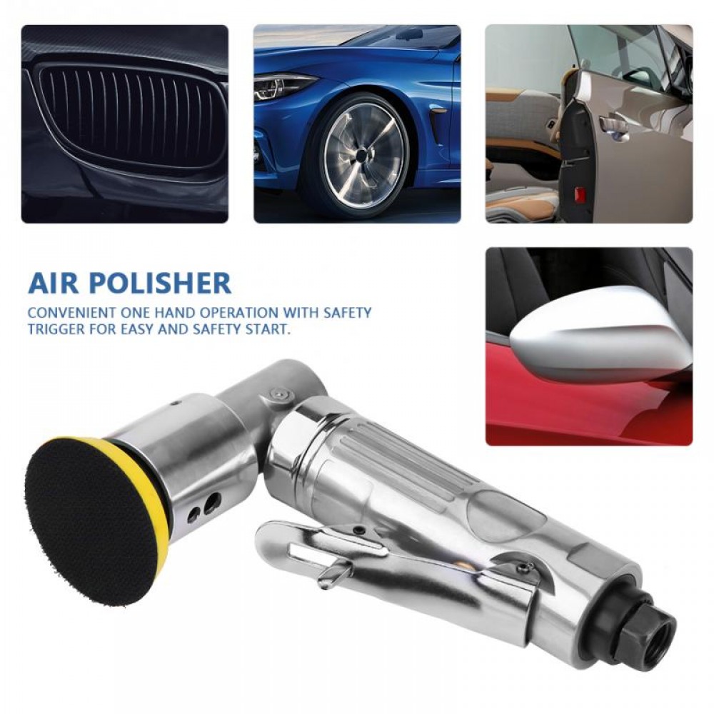 90 Degree Air Polisher Orbital Sander Eccentric Polishing Machine Pneumatic Grinding Tool Auto Accessories polisher car