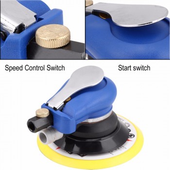 5 /6 inch Round Air Palm Random Orbital Sander 9000RPM Pneumatic Polisher Hand Sanding Tool Auto Accessories polishing machine