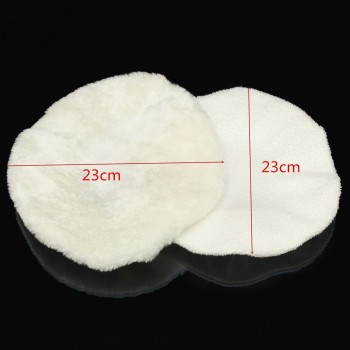 2 Pcs Waxing Polishing Bonnets Sponge Car Polisher Soft Clear White Cover Pad