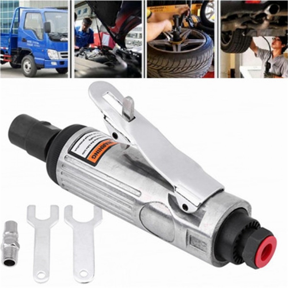 1/4Inch 90PSI 20000-23000RPM Aluminum Alloy Pneumatic Air Die Grinder Grinding Kit Polishing Engraving Tool Car Accessories