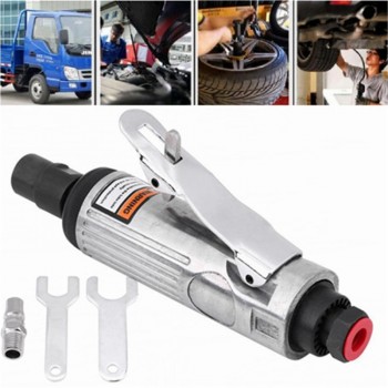 1/4Inch 90PSI 20000-23000RPM Aluminum Alloy Pneumatic Air Die Grinder Grinding Kit Polishing Engraving Tool Car Accessories
