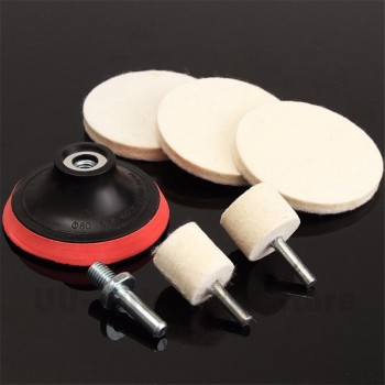 Universal 8Pcs/Set Glass Polishing Kit, Glass Scratch Removal ,8 Oz Cerium Oxide and 3  Polishing Wheels pads Adapter