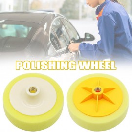 6 Inch Car Wheel Polishing Waxing Sponge Hard Polishing Plate Flat Screw Sponge Ball Hard 14/16 Aperture Polishing Wheel