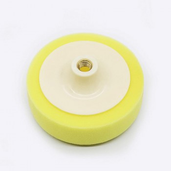 6 Inch Car Wheel Polishing Waxing Sponge Hard Polishing Plate Flat Screw Sponge Ball Hard 14/16 Aperture Polishing Wheel