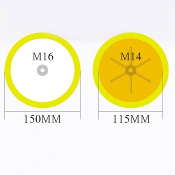 6 Inch Car Wheel Polishing Waxing Sponge Hard Polishing Plate Flat Screw Sponge Ball Hard 14/16 Aperture Polishing Wheel