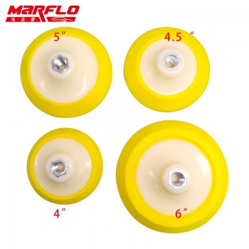 Marflo Plate Backing Pad for M14 Polisher with Polishing Sponge Pad 4 4.5 5 6  Hook Loop Backing Pad