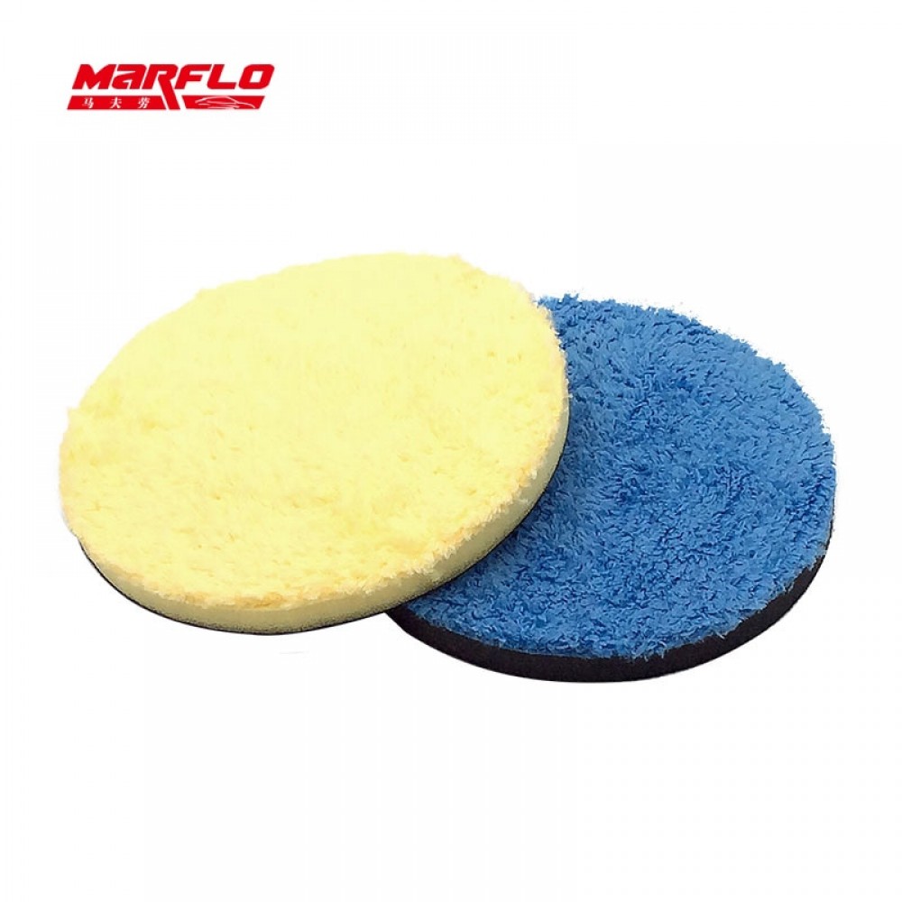MARFLO Paint Car Care 6 Microfiber Buff Sponge Polishing Pad  For Both Rotary and DA Polishers