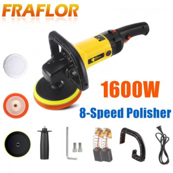 220V High Speed Car Polisher 6 Variable Speed 1600W High Power Car-polisher For Car Paint Care Polishing Waxing Free Pad Bonnet