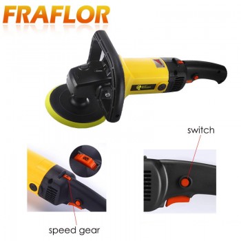 220V High Speed Car Polisher 6 Variable Speed 1600W High Power Car-polisher For Car Paint Care Polishing Waxing Free Pad Bonnet