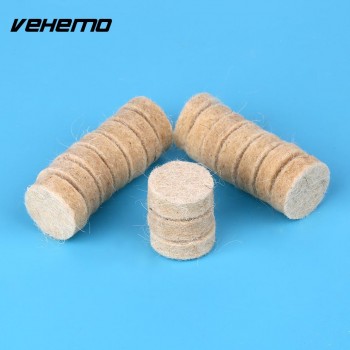 50Pcs 2.5cm Wool Felt Polishing Buffing Wheel Grinding Polishing Pad+2Pcs 3.2 mm Shanks for Rotary Tool Dremel Accessories