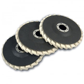5 Polishing Disc Wool Felt Flap For Glass Metal Non-Metallic Polishing With Polishing Coupound