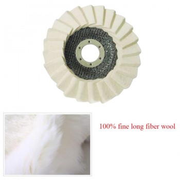 5 Polishing Disc Wool Felt Flap For Glass Metal Non-Metallic Polishing With Polishing Coupound