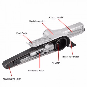 Pneumatic Air Belt Sander Polisher Grinding Machine Tool 10mm For Air Compressor Sanding With Sanding Belt Car Accessories