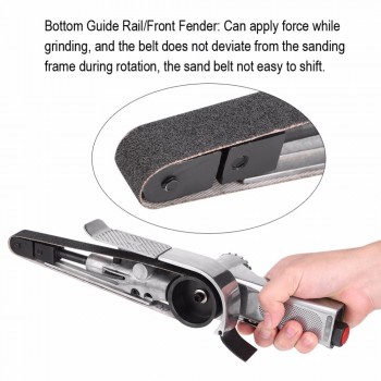 20mm Pneumatic Air Belt Sander Polisher Grinding Machine Tool For Air Compressor w/Sanding Belt Pneumatic Tool