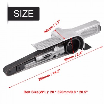 20mm Pneumatic Air Belt Sander Polisher Grinding Machine Tool For Air Compressor w/Sanding Belt Pneumatic Tool
